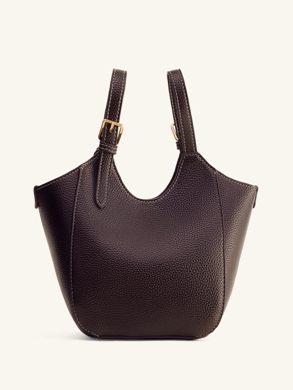 NWT JW PEI Ines Padlock Tote Bag - Dark Brown - Picture 6 of 7